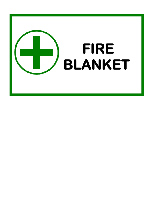 Emergency Fire Blanket Sign Template