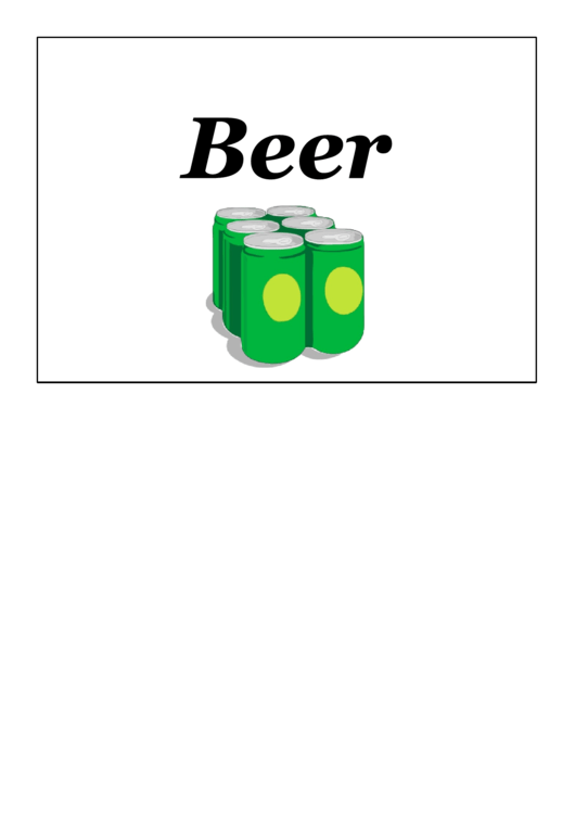 Party Beer Sign Template Printable pdf