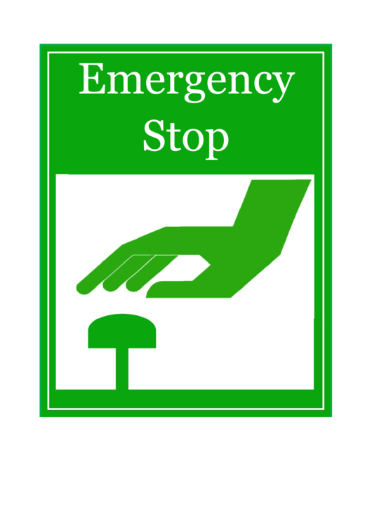 Emergency Stop Printable pdf