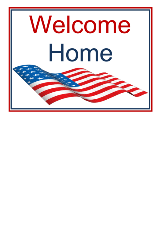 Airport Welcome Sign Soldier Printable pdf