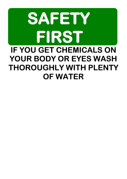 Safety Chemicals Printable pdf