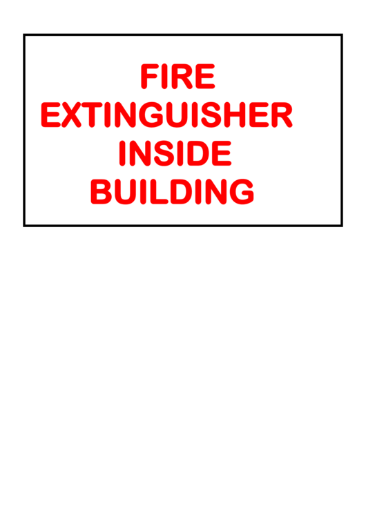 Emergency Fire Extinguisher Inside