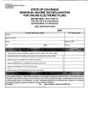 Form Dr 8454 - Individual Income Tax Declaration For Online Electronic Filing