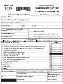 Form Nj Cbt- 1065 - Partnership Return - Corporation Business Tax - 2015