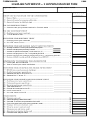 Form 106 Cr - Colorado Partnership - S Corporation Credit Form - 1998