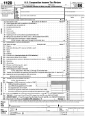 Form 1120 - U.s. Corporation Income Tax Return - 1986