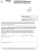 Form Ct-51 - Combined Filer Statement For Newly Formed Groups Only - New York Department Of Taxation And Finance Printable pdf
