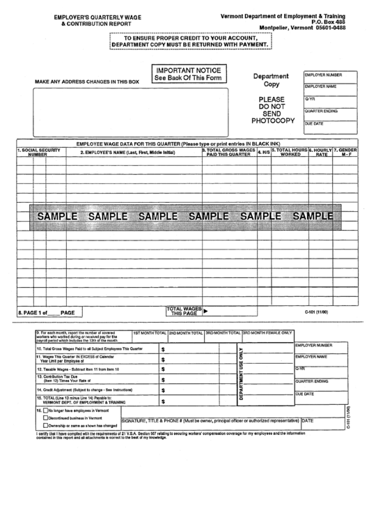 Form C-101 Sample - Employer