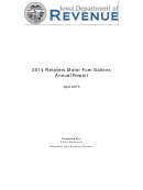 Instruction For Retailers Motor Fuel Gallons Annual Report - 2014