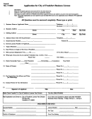 Form 6 - Application For City Frankfort Business License