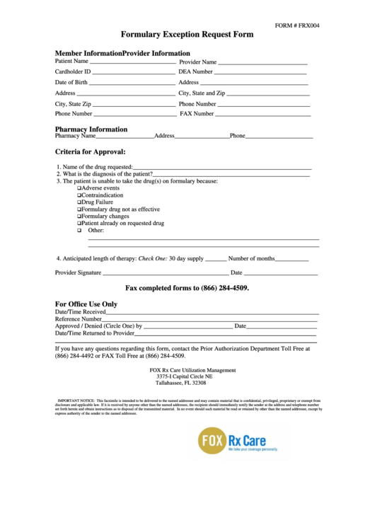 form-frx004-formulary-exception-request-form-printable-pdf-download