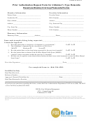Form Frx014 - Prior Authorization Request - Alzheimer's Type Dementia Razadyne(reminyl)/aricept/namenda/exelon