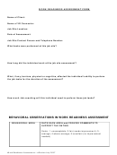 Work Readiness Assessment Form - 2017