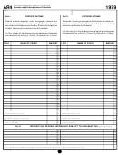 Form Ar4 - Arkansas Individual Income Tax Return Interest And Dividend Income Schedule - 1999