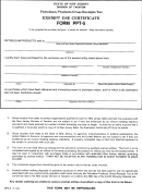 Form Ppt-5 - Exempt Use Certificate - New Jersey Division Of Taxation