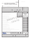 Form 105 Draft - Colorado Fiduciary Income Tax Return - 2010 Printable pdf