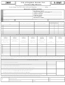 Form S-1065 - City Of Saginaw Income Tax Partnership Return - 2005