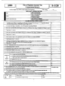 Form S-1120 - City Of Saginaw Income Tax Corporation Return - 1999