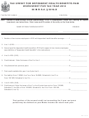 Tax Credit For Dependent Health Benefits Paid Worksheet For Tax Year 2013