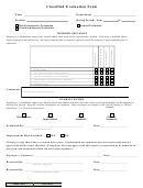 Classified Evaluation Form