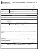 Form Eo-380 - Dbe Participation For Federal Projects