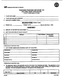 Form Rv-2046 - Tennessee Franchise And Excise Tax Day Care Credit Application - Tennessee Department Of Revenue