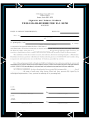 Form 04-041w - Cigarette And Tobacco Products Wholesaler-distributor Tax Bond
