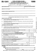 Form Ri-1041 - State Of Rhose Island Fiduciary Income Tax Return - 1999