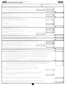 Form Ar3 - Arkansas Individual Income Tax Return Itemized Deduction Schedule - 1999