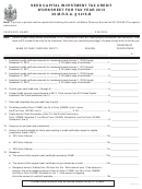 Seed Capital Investment Tax Credit Worksheet For Tax Year 2013