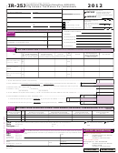 Form Ir-25j - City Income Tax Return For Individuals - City Of Columbus, Income Tax Division - 2012