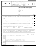 Form Ct-12 - Tax Return For Oregon Charities - 2011