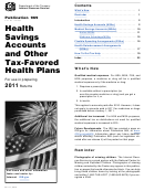 Publication 969 - Health Savings Accounts And Other Tax-favored Health Plans - 2011
