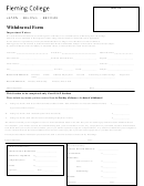 Withdrawal Form Printable pdf
