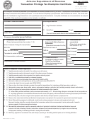 Fillable Arizona Form 5000 - Transaction Privilege Tax Exemption ...