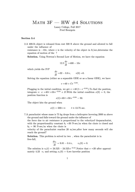 Math Solutions Sheet
