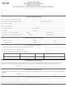 Form St-10 - Motor Vehicle Sales And Use Tax Exemption Report - New Jersey Department Of Treasury
