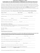 Authorization For The Administration Of Medication Form - Cheshire Community Ymca