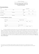Personal Medical Record Form - Summer Practicum