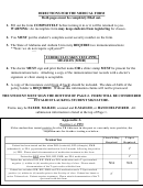 Directions For The Medical Form - Auburn University Medical Clinic Printable pdf