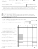 Arizona Form 220 - Underpayment Of Estimated Tax By Corporations - 2000 Printable pdf