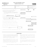 Form 41 - Schedule P - Part-year Resident Trust Computation Of Tax - 1999