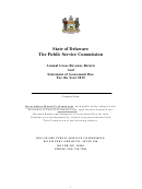 Annual Gross Revenue Return And Statement Of Assessment - The Delaware Public Service Commission - 2015