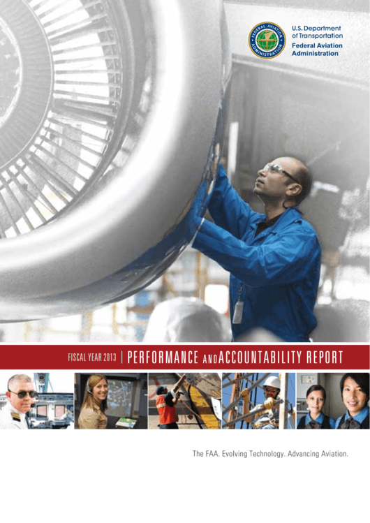 Performance And Accountability Report - Fiscal Year 2013 - Federal Aviation Administration - U.s. Department Of Transportation Printable pdf