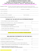 Business Extension Request Form - 2012