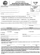 Form D-128 - Registrationa Application For Electronic Funds Transfer