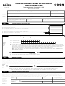 Form 502el - Maryland Personal Income Tax Declaration For Electronic Filing - 1999