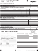 California Schedule B (100s) - S Corporation Depreciation And Amortization - 2013