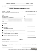 Form 22.4 - Report Of Distribution Minor's Claim - Ohio