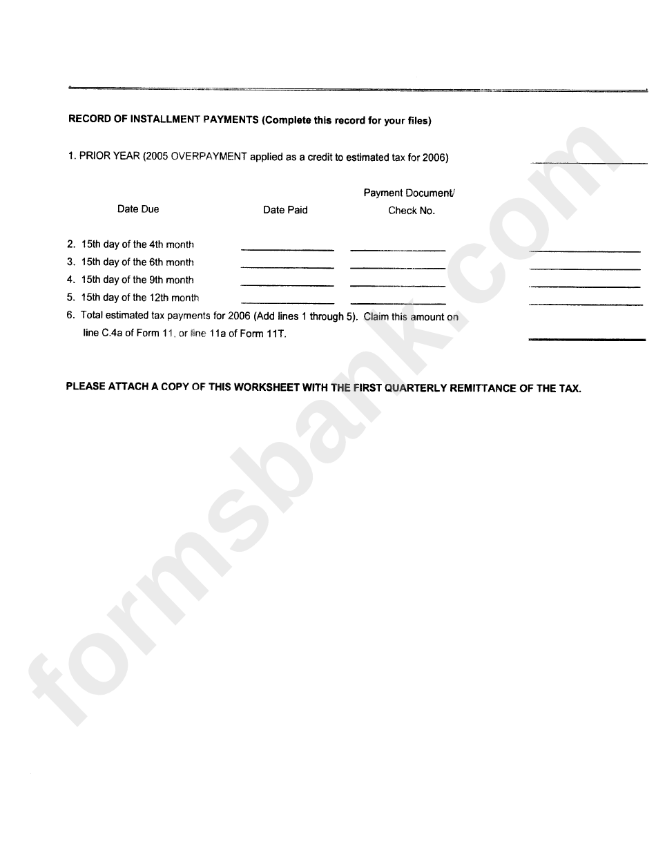 Maryland Form 29e - Payment Voucher - 2006